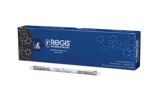 Regis Technologies I-Cellulose B in front of analytical chiral column box